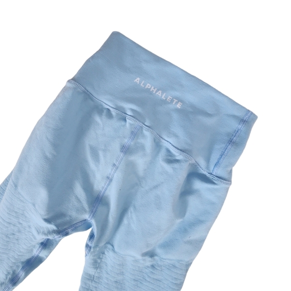 Alphalete Women High-Waisted OG Revival Compression Leggings Size Small Ice Blue - Picture 6 of 14
